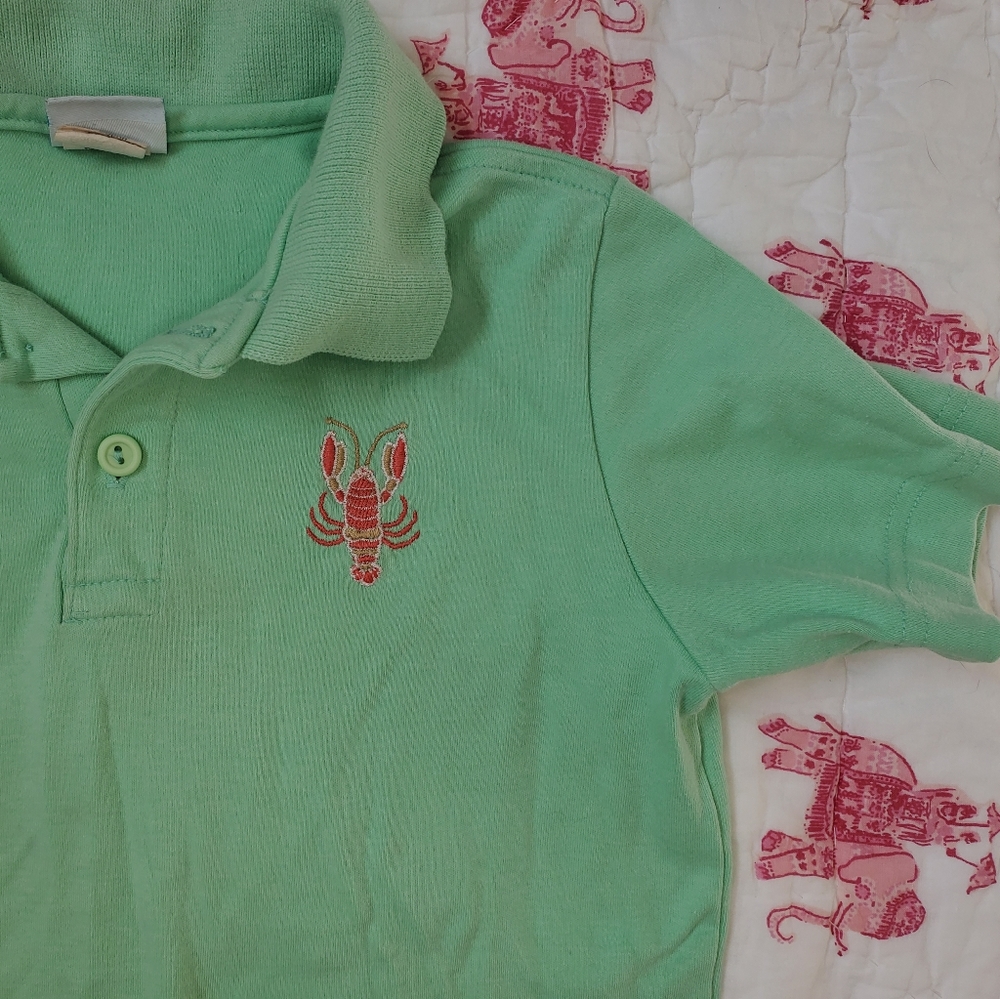 Chez Ami by Patsy Aiken teal embroidered polo